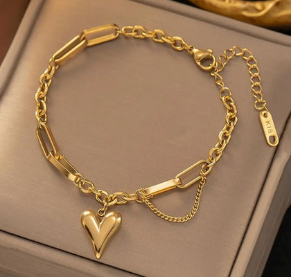 Stainless Steel Heart Bracelet